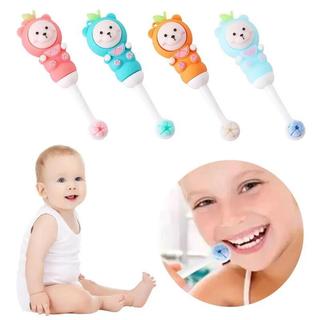 Escova de Dentes para Cuidado Dental Infantil 1-9 Anos Escova de Dentes de Silicone em Forma de Urso com Cerdas Macias p
