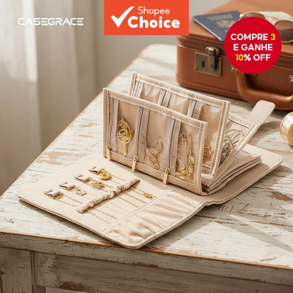 Caixa de Armazenamento para Joias Organizador de Joias Livro Álbum de Fotos para Brincos Caixas de Ouro em Oferta na Shopee