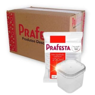 240 Pote Quadrado 250ml com Lacre Prafesta em Oferta na Shopee