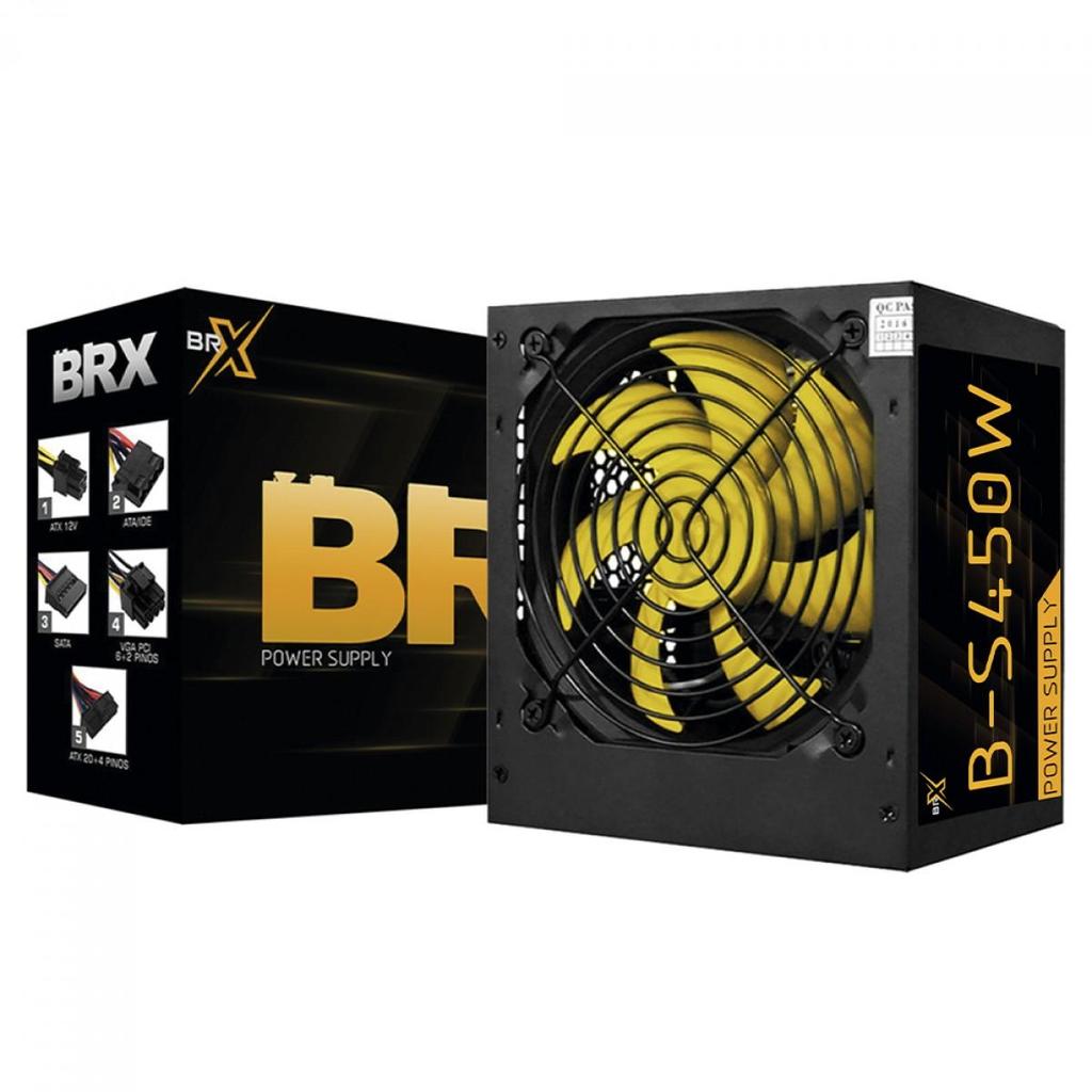 Fonte BRX, 450W, PFC Ativo, Yelow, 510337 - B-SA450 em Oferta na Shopee