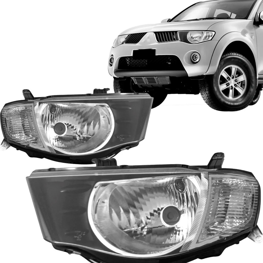 Farol L200 Triton 2008 2009 2010 2011 2012 Pisca Cristal