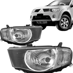 Farol L200 Triton 2008 2009 2010 2011 2012 Pisca Cristal