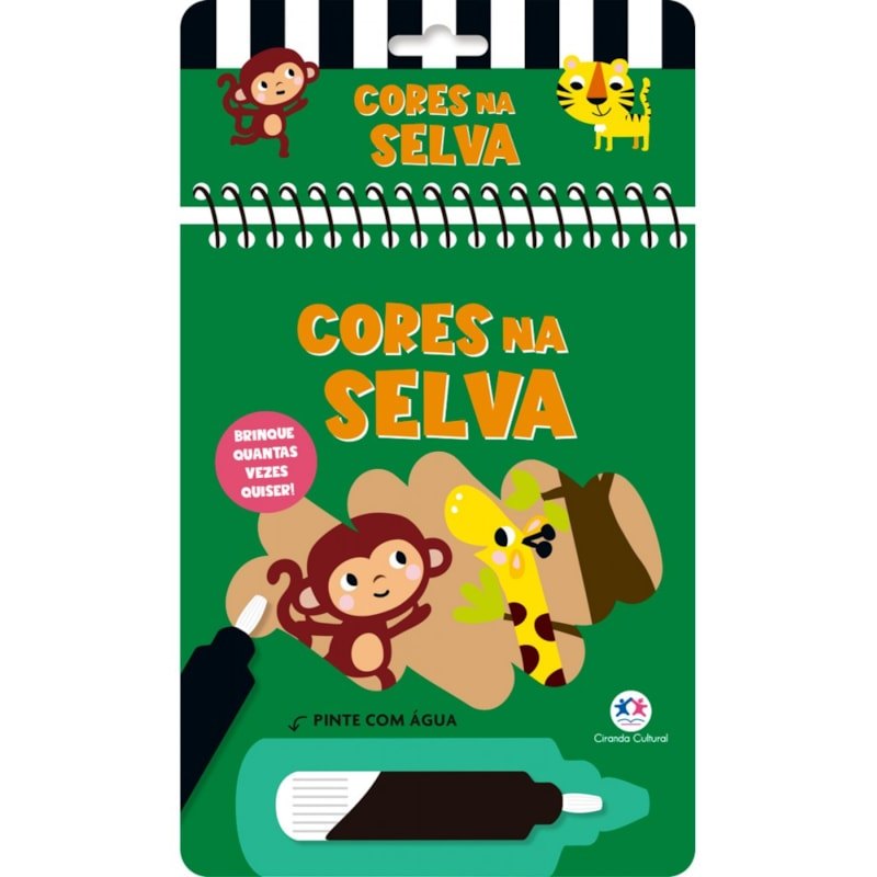 Livro Aquabook Cores na Selva