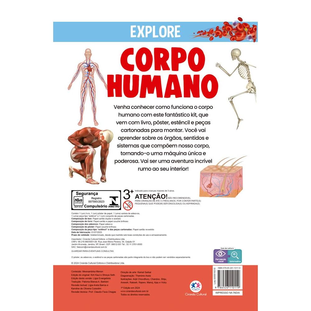 Corpo Humano | Paloma Blanca | Box com Pôster, Adesivo e Estêncil · foto 2