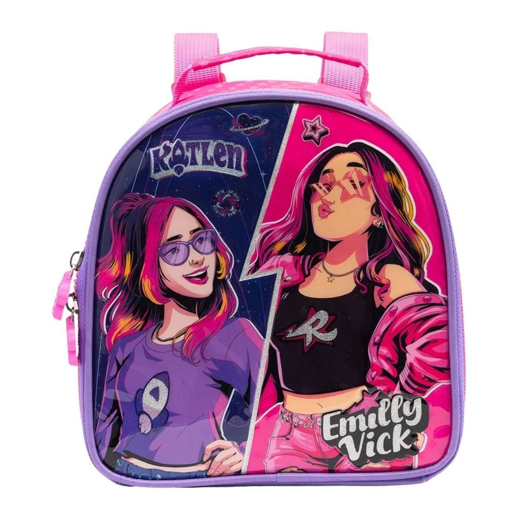 Lancheira Térmica Escolar Infantil Emilly Vick  Os rosas Emily Vick Oficial em Oferta na Shopee