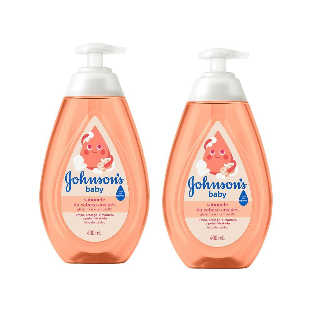 Kit 2 Sabonete Líquido Johnson's Baby Cabeça aos Pés 400ml em Oferta na Shopee