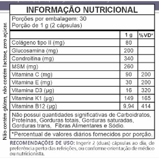 Kit 3 Glucosamina + Condroitina 500mg 180 Cápsulas Status Verde