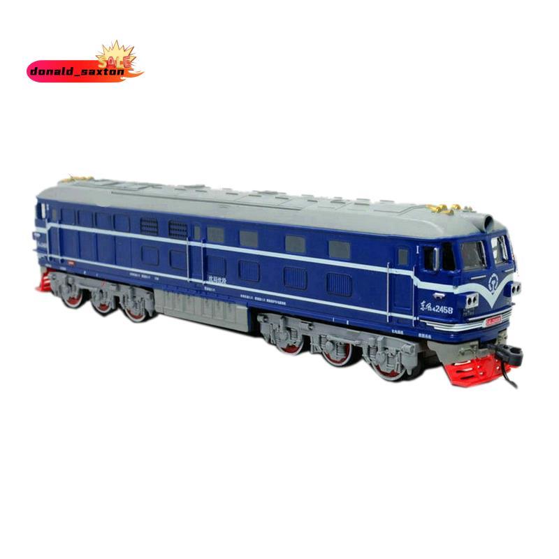 [Velocidade Rápida D] Simulação Infantil 1 : 87 Liga Locomotiva De Combustão Interna Modelo Brinquedo Trem Acústico-Ópti