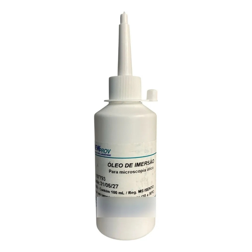 Óleo De Imersão Para Microscópio Microscopia Ótica - 100 Ml Cinza-escuro