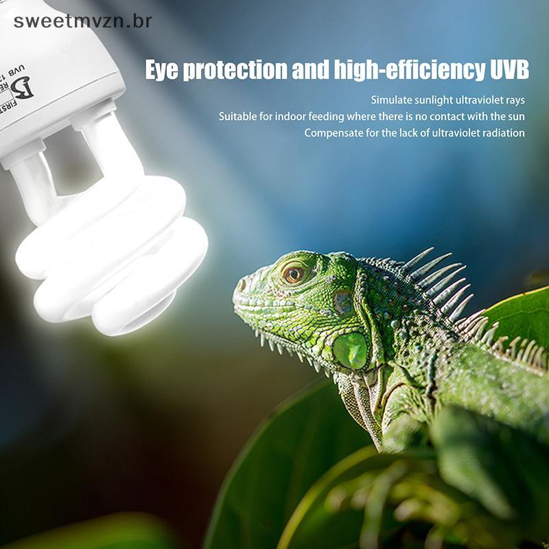 sweetmvzn 1 Peça 13/26W Raios UV Economia De Energia Terrário Basking Luz 5.0 10.0 UVB Réptil Lâmpada Tartaruga Lagarto