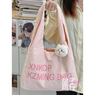 Barba frango nicho Design sentido carta impressa bolsa de ombro grande capacidade saco de pano feminino saco de lona por
