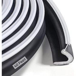Vedação De Porta Extra Longa Kerf Weather Stripping De 40 Pés Para Grandes Lacunas E Fácil Instalação (Branca)