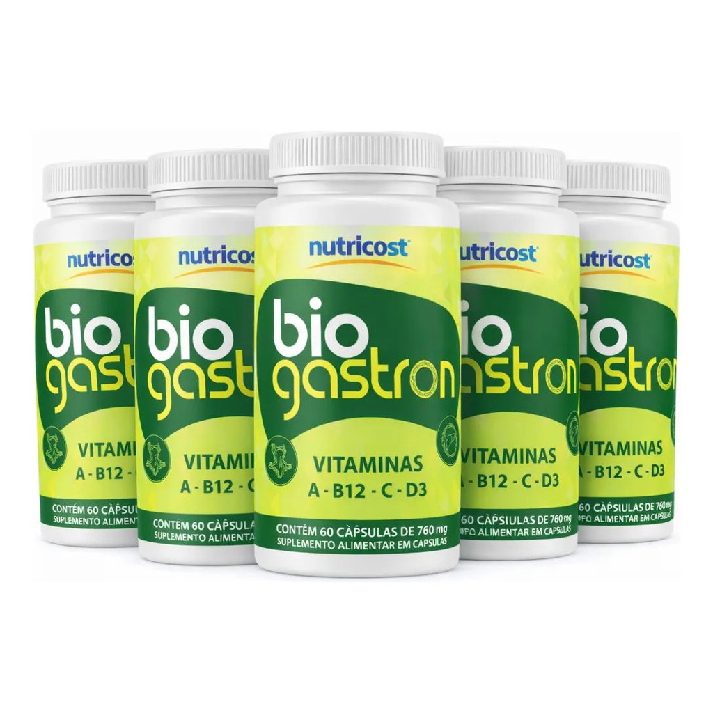 5 Biogastron Vitaminas A B12 C D3 | Auxilio Digestivo