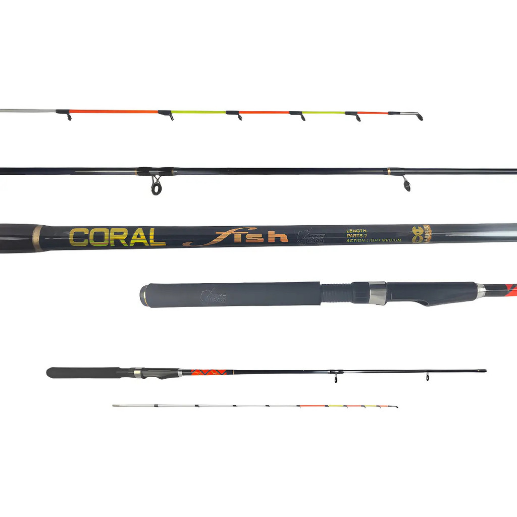 Vara Maruri Coral Fish (1,35m) 2 Partes Molinete e Carretilha