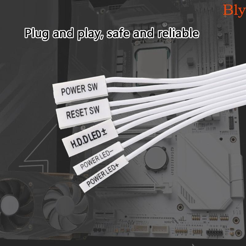 Bly Desktop PC Case Switching Extension Fio Linha Painel Da Placa-Mãe PVC