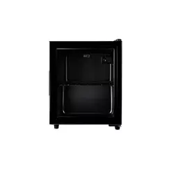 Frigobar Expositor HQ 50L Porta de Vidro Duplo Full Black com Luz Interna e Termostato HQ-50FBPV