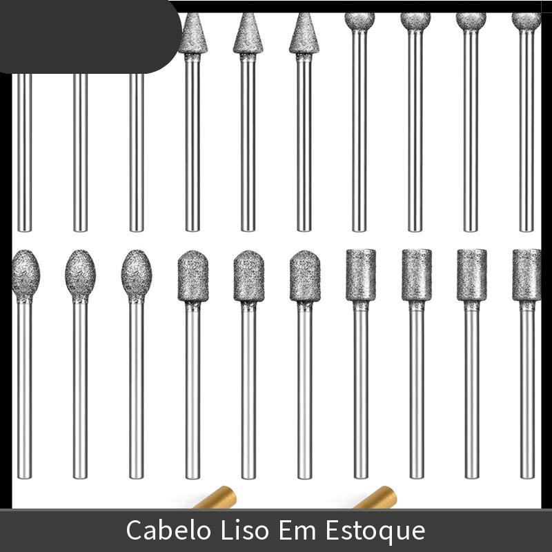Conjunto De Brocas De Moagem-Haste De 120 Grão De 1/8 De Polegada , Compatível Com Escultura Em Porcelana De Resina De P