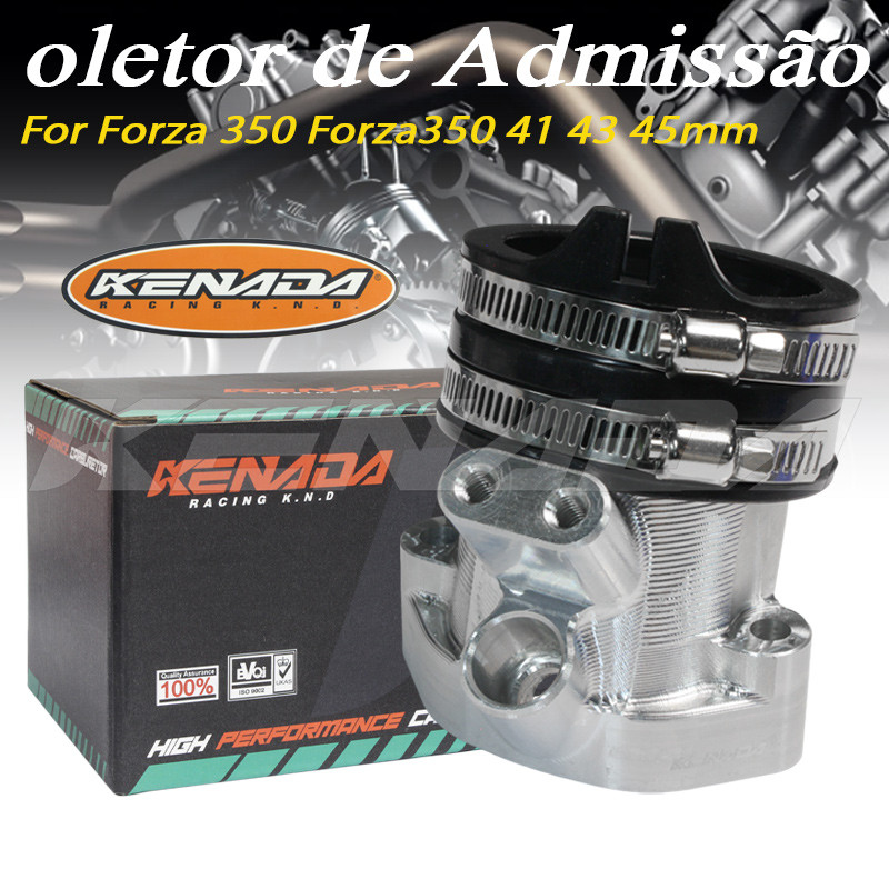 KENADA RACING Interface Admissão CNC Para Forza 350 XMAX Bico Injetor Tamanhos 41 43 45mm Com Borracha Durável
