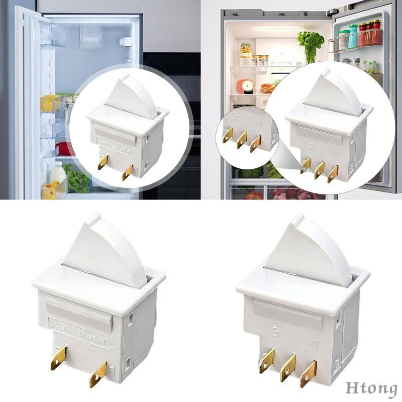 [Htong] Interruptor De Luz Da Porta Geladeira Momentâneo 250V AC Peça Lâmpada Do Refrigerador Doméstico Para Controle De