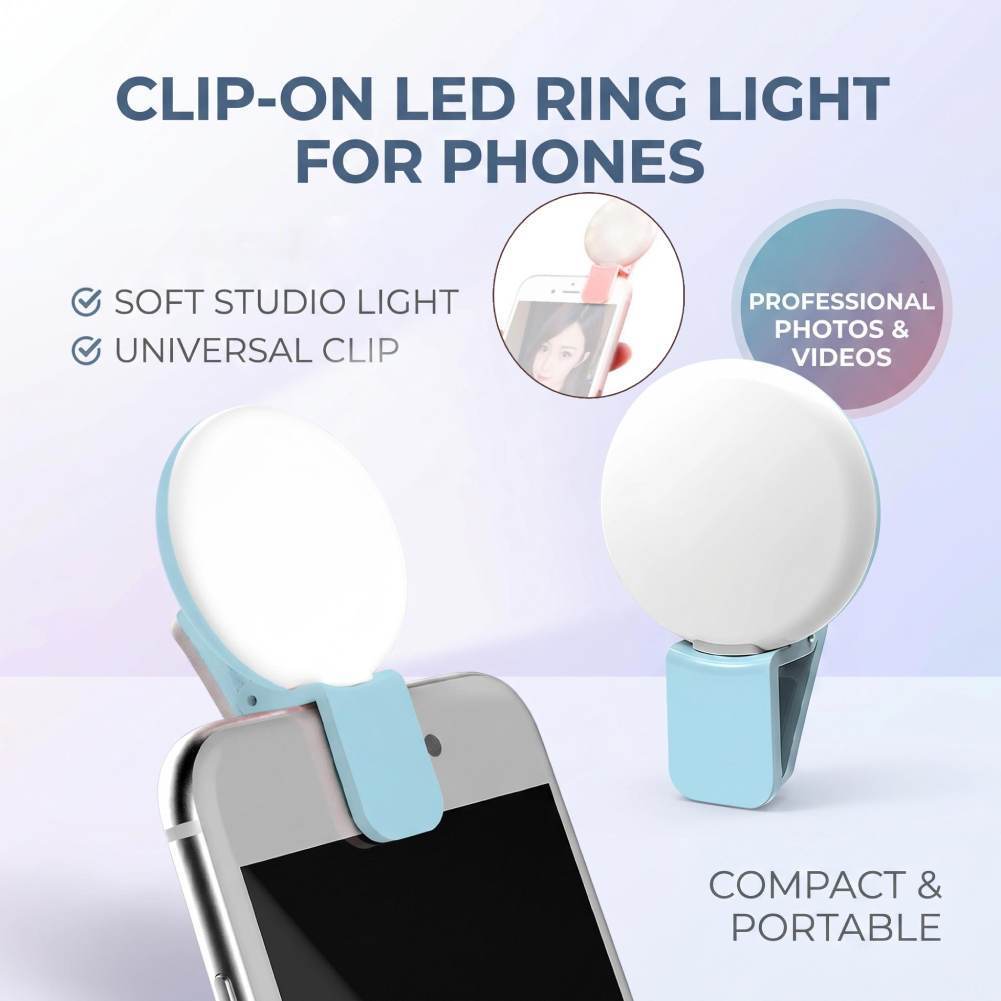 Luz De Telefone Móvel De 1 Peça Clipe De Computador Para Selfie Chamadas De Vídeo Preenchimento Fotografia Portátil Viag