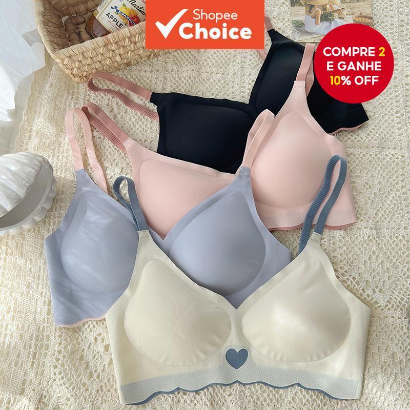 Sutiã De Verão Sem Costura-Fio E Respirável (Gancho De 4 Fileiras , S-XL , 4 Cores) em Oferta na Shopee