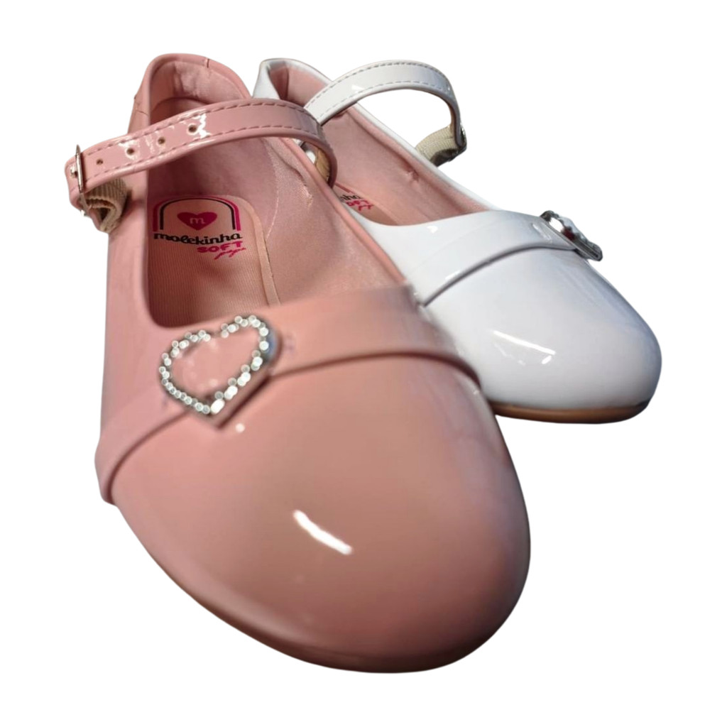 Sapatilha Infantil Molekinha Verniz Premium com Saltinho
