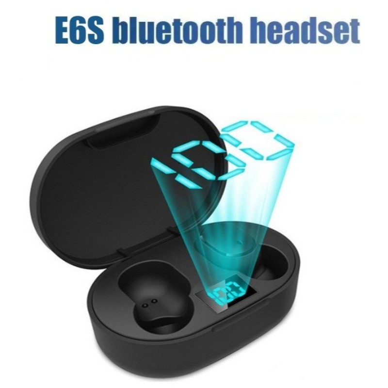 Fone Bluetooth E6s com Display LED – Case Recarregável e Conexão Estável Sem Fio em Oferta na Shopee