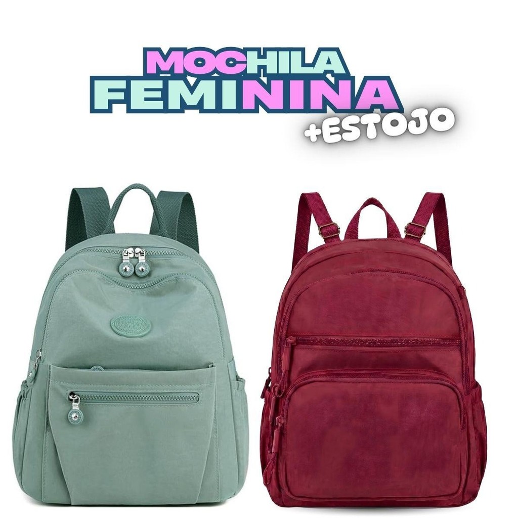 Kit Escolar Feminino Mochila Look Moda com Estojo