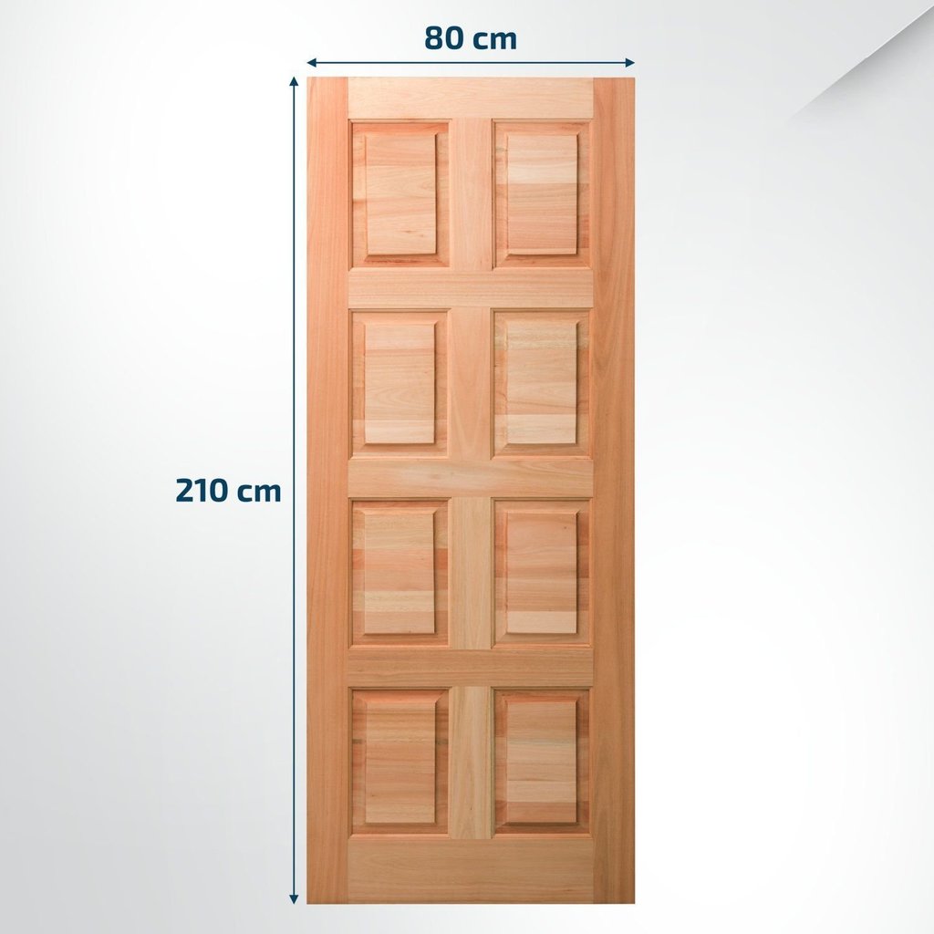 Detalhes do Folha de Porta Maciça 210x80cm Eucalipto PM46 Custom Cruzeiro Portas