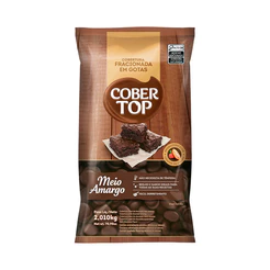 Cobertura Fracionada Chocolate Meio Amargo Gotas 2,01kg Cobertop