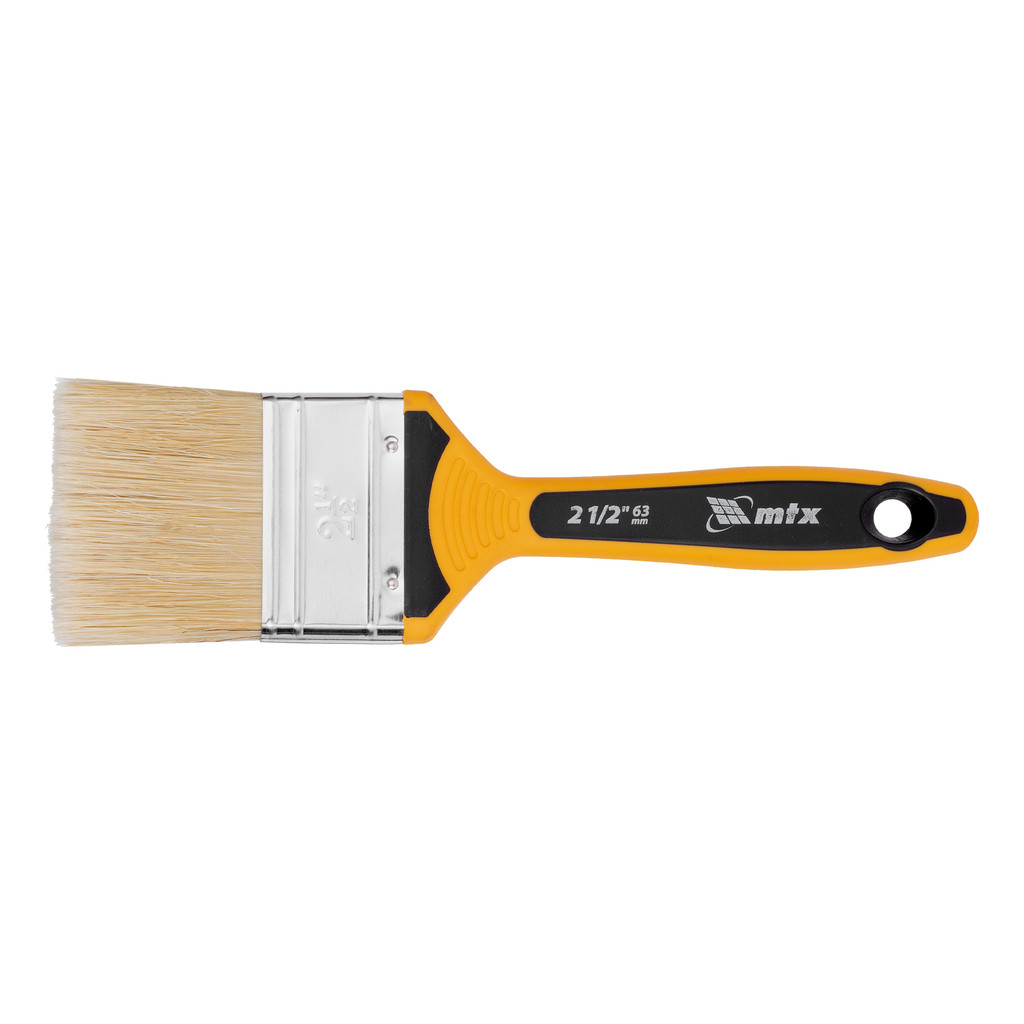 TRINCHA/PINCEL 2 1/2, PARA VERNIZ, CERDAS BRANCAS, CABO 2 COMPONENTES, 1PC // MTX