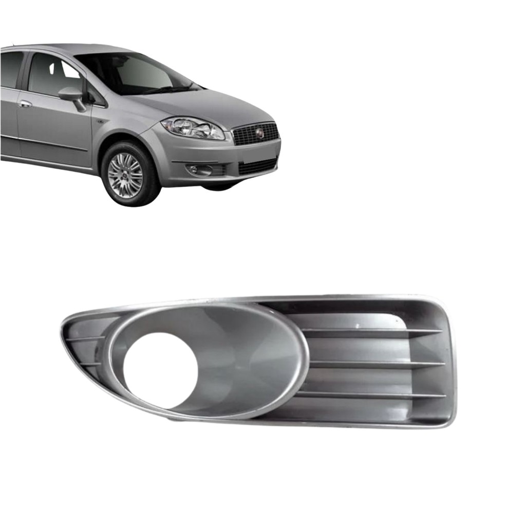 Grade Lateral Parachoque Linea 2008 A 2014 Com Furo Milha