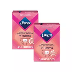 Kit 2 Adesivos Termicos Libresse V-Acalma 3un Cada