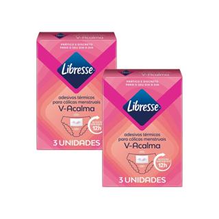 Kit 2 Adesivos Termicos Libresse V-Acalma 3un Cada em Oferta na Shopee