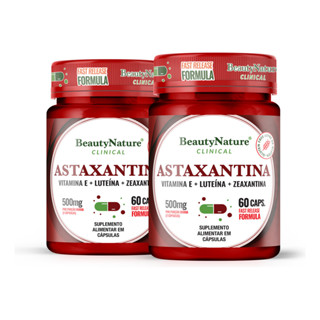 Kit 2x Astaxantina Luteina Zea Vit E 500mg 60 Caps Bt Nature Sem Sabor em Oferta na Shopee