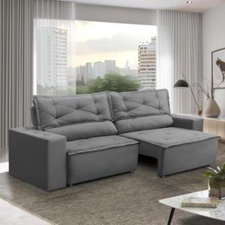 Sofá Retrátil e Reclinável 2 lugares com Molas 1,50m Livia Suede Adonai Estofados em Oferta na Shopee