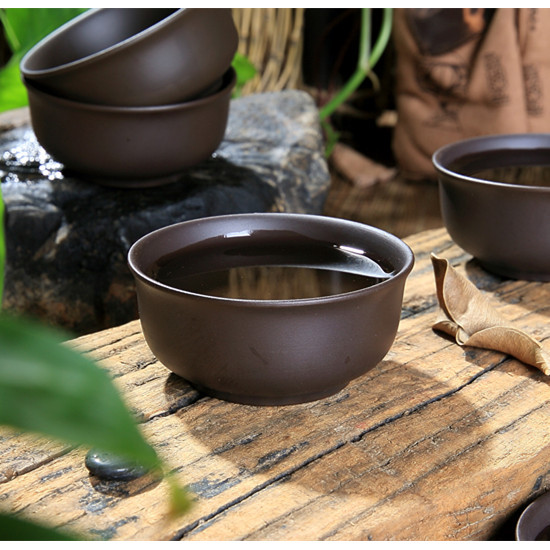 Conjunto de chá cerâmica tigela de chá tamanho grande xícara de chá tigela de chá Xishi pote xícara de chá argila roxa x
