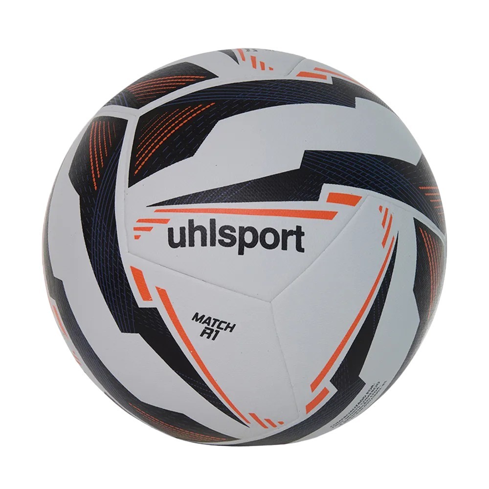 Bola de Futebol Campo uhlsport Match R1 Preto/Vermelho