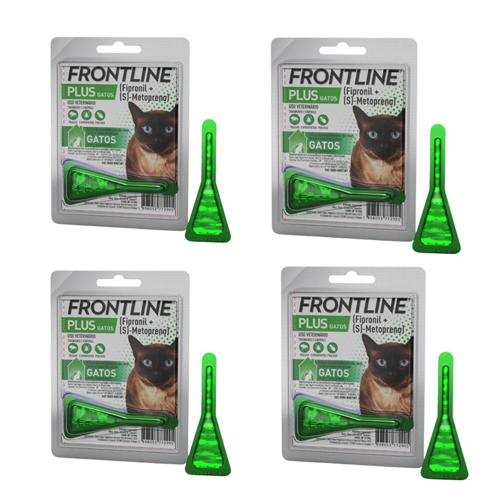 04 Antipulgas e Carrapatos Pipeta Frontline Plus Gatos Spot On