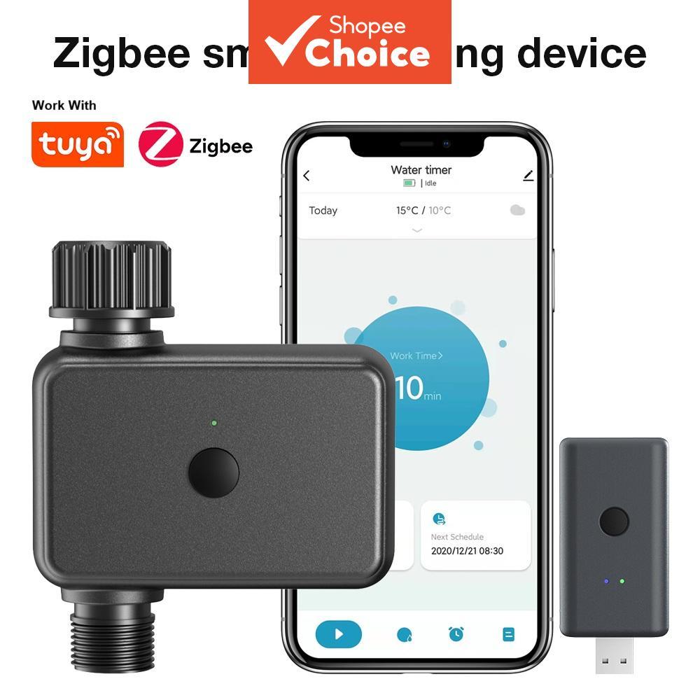 Um Conjunto Tuya Bluetooth Temporizador De Rega Programável Automático E Manual Hub Para Irrigação Jardim