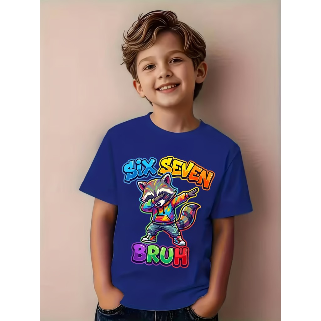 Blusa Meme Six Seven Axolote, Roupas Infantis Unissex Six Seven, Camiseta Divertida Temática 67 Axolote Six Seven