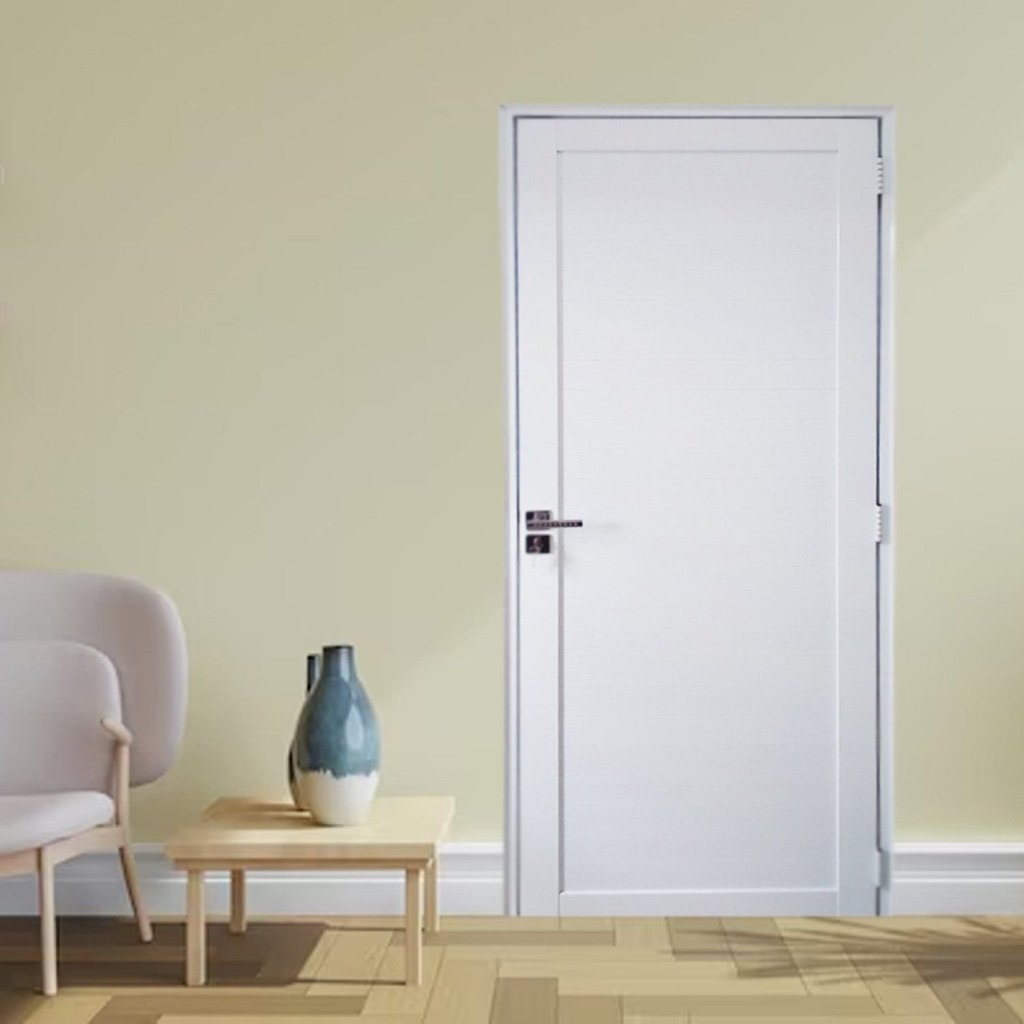 Porta Lambril de Alumínio 210 X 100cm com Maçaneta Premium Linha 30 Bergamo Abertura Esquerda Esquerda