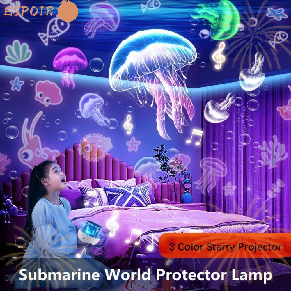 ESPOIR Lâmpada De Projeção De Planetário , Projetor Estrela Giratória USB 360 , 6 Padrões De Filme LED Céu Luz Noturna Q