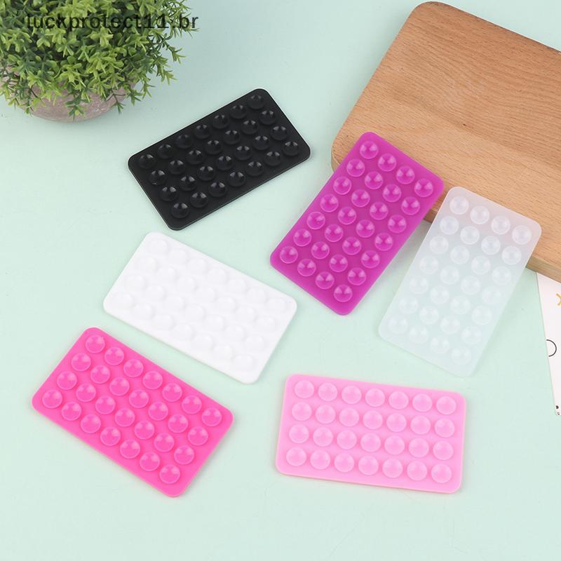 LTBR Silicone Mundo Quadrado Fixação Do Telefone Móvel Ventosa Carro Montado Braet Caso De Universal Anti Deslizamento ~