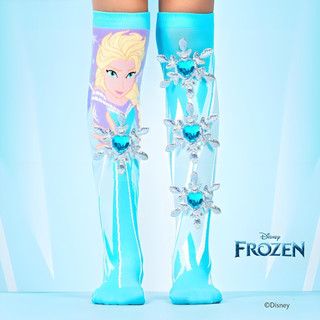 Meias Altas Divertidas 3D da Princesa Elsa, Azul Gelo, Respiráveis, Adequadas para Meninas.   LDSD