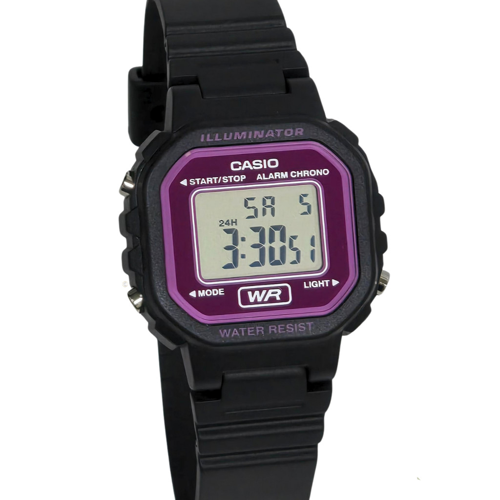 Relógio Casio Digital Unissex Preto/Roxo LA-20WH-4ADF