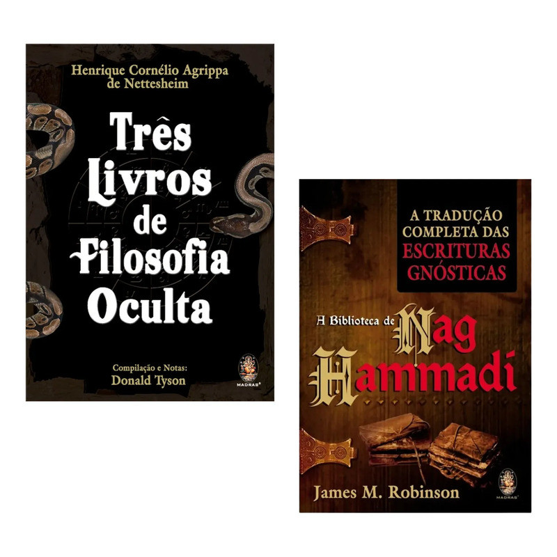 Kit Esoterismo Completo: Três Livros Filosofia Oculta + Livro Biblioteca Nag Hammadi