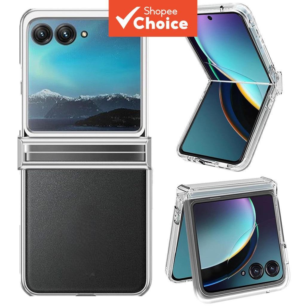 Capa Transparente para Celular Motorola Razr 60, Carcaça Dura em Acrílico Transparente, Proteção Plástica Rígida para