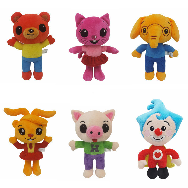 Brinquedos de Pelúcia Plim Plim - Bonecos Educativos para a Primeira Infância |   Animais de Pelúcia Mágico, Palhaço, El