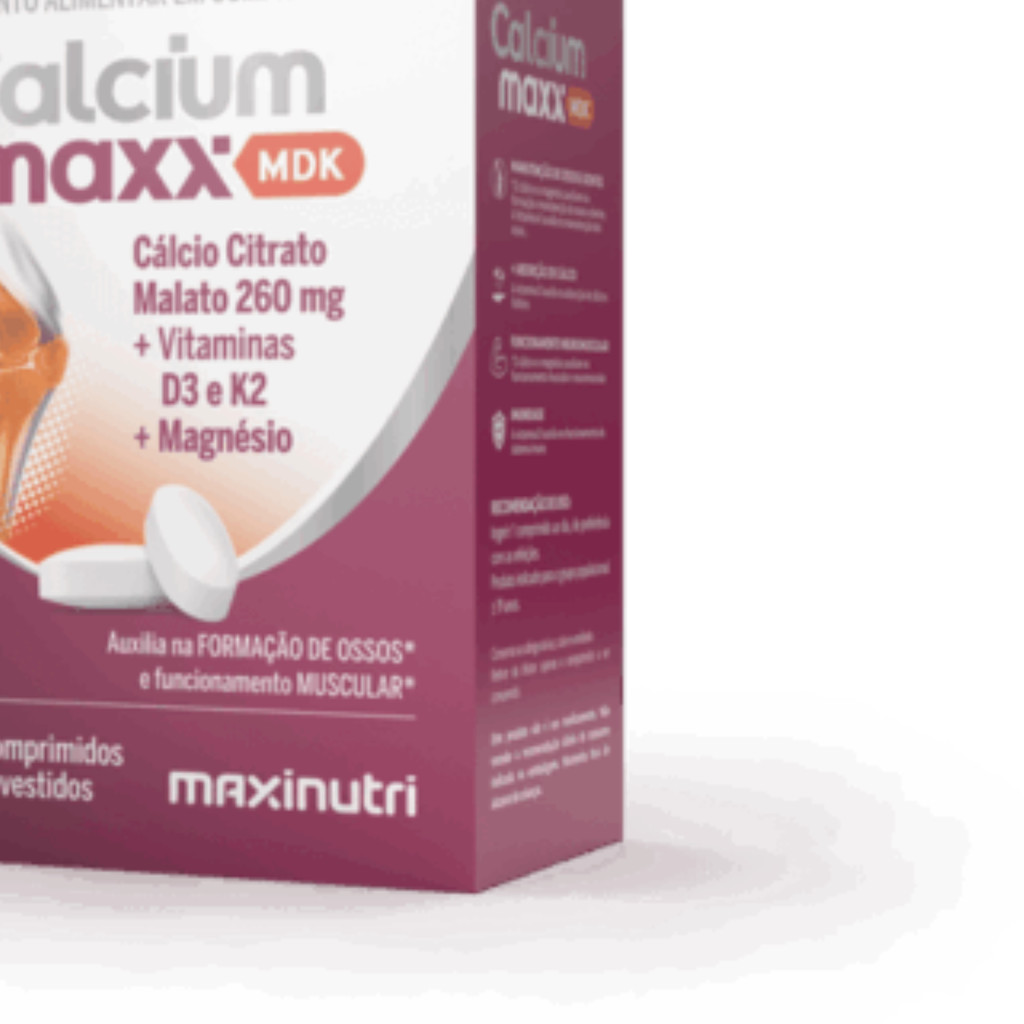 Calcium Maxx MDK 60 Cápsulas Maxinutri Cálcio + Magnésio + Vitaminas D3 e K2